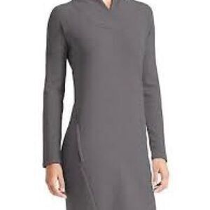 ATHLETA SoftTech Knit Dress-Charcoal Heather-XXS